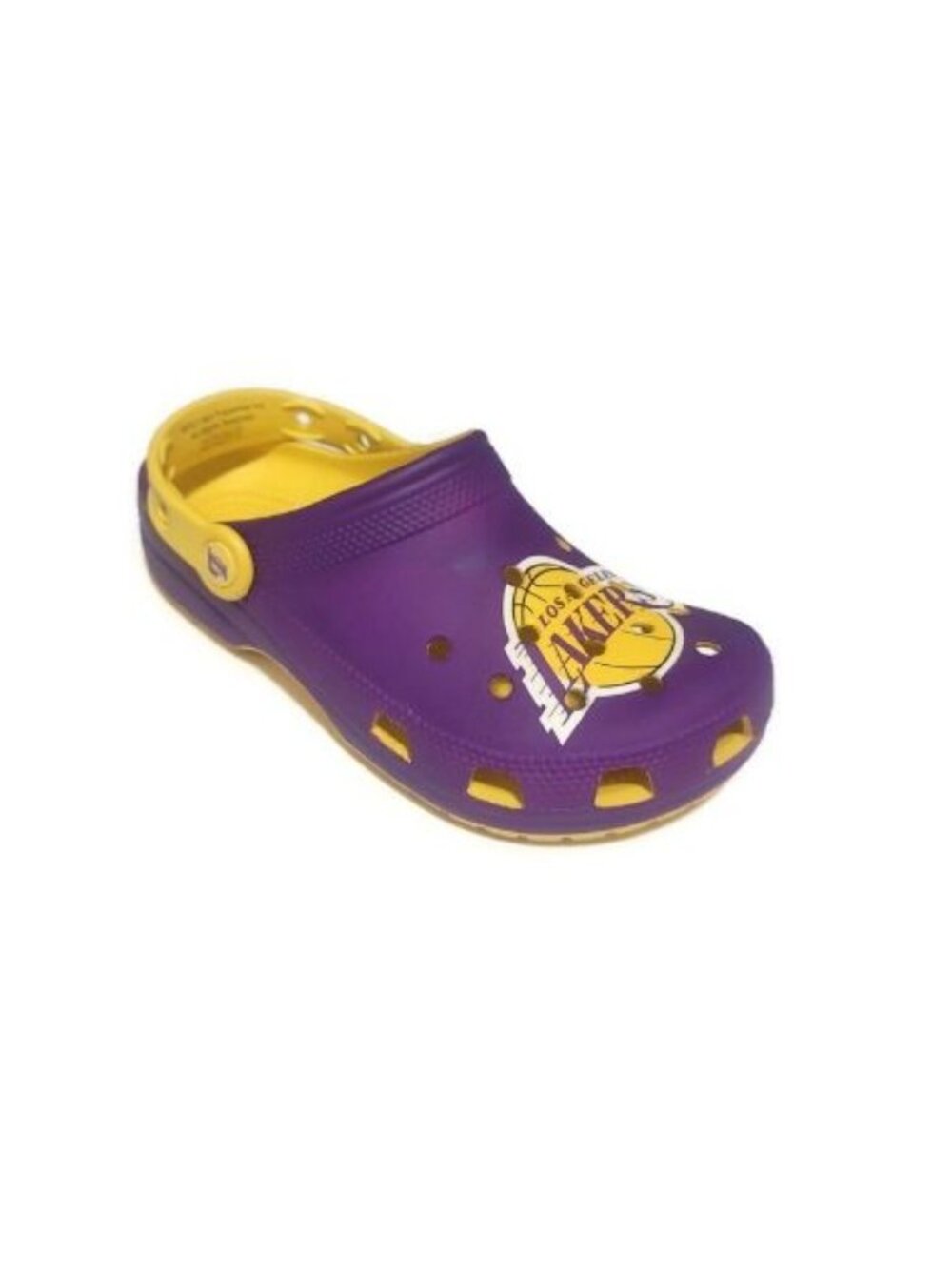 CROCS Mens 4 Womens 6 Slip On Clogs Los Angeles Lakers Sandals Shoes Purple Gold